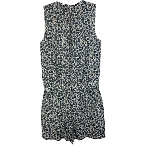 Ann Taylor Loft Floral Button Front‎ Sleeveless Side Pockets Slits Romper Size 2 - Picture 2 of 12